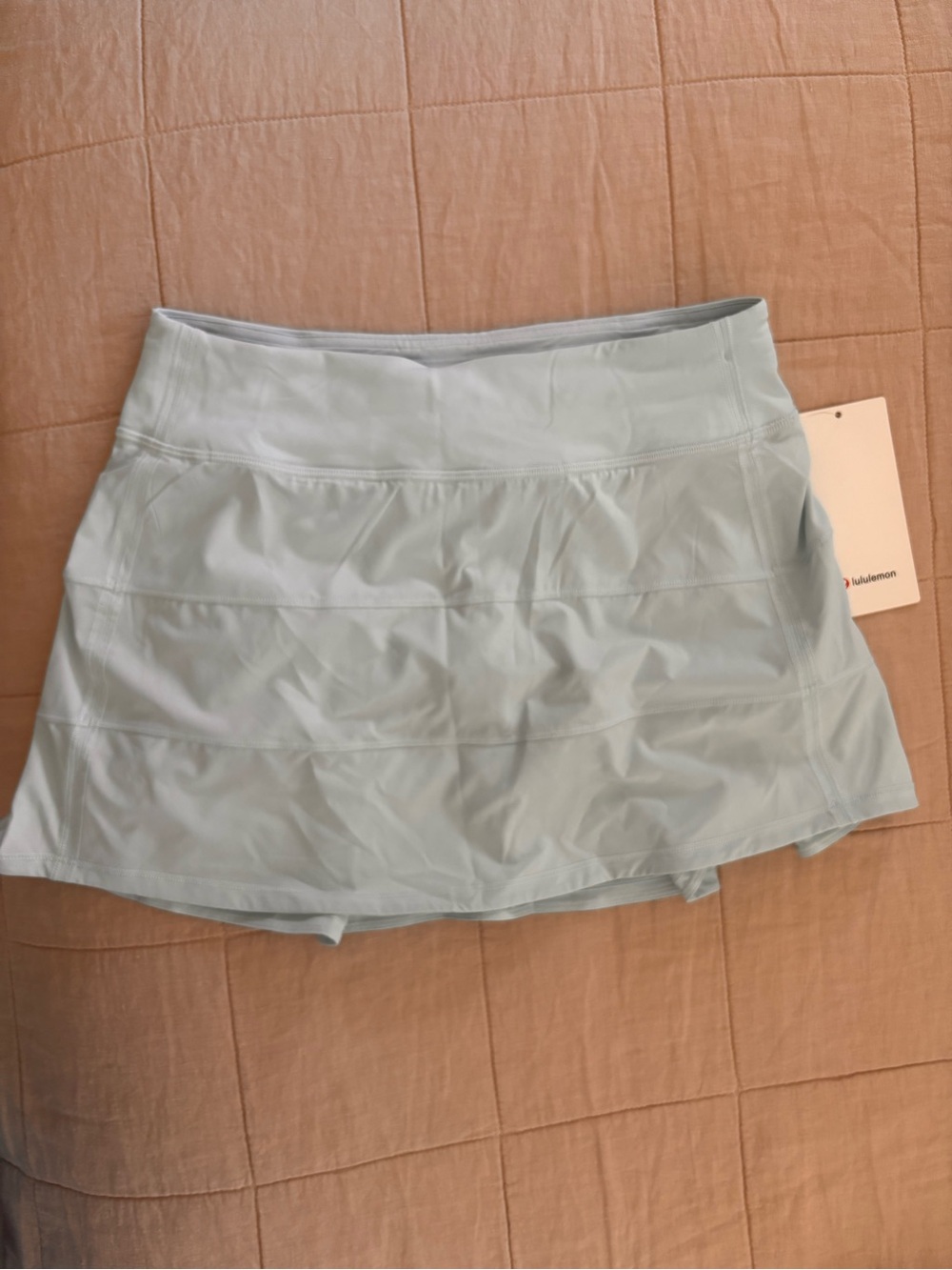 lululemon athletica light blue pace rival skirt